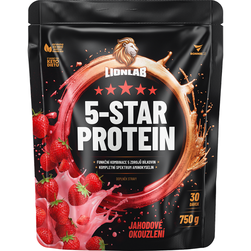 5-Star Protein - 750 g, jahodové okúzlenie