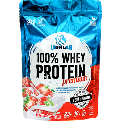 100 % Whey Protein - 750 g, jahodové potešenie