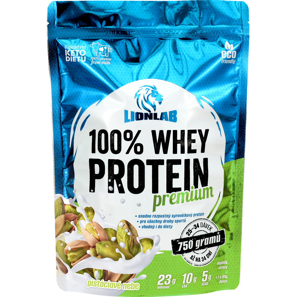 100 % Whey Protein - 750 g, pistáciové nebo